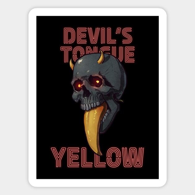 Devil's Tongue Yellow Pepper Magnet by OssuanArt